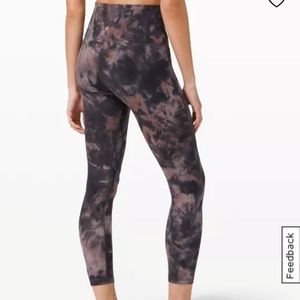 Preowned Lululemon athletica Tie-Dye Leggings - Black and purple